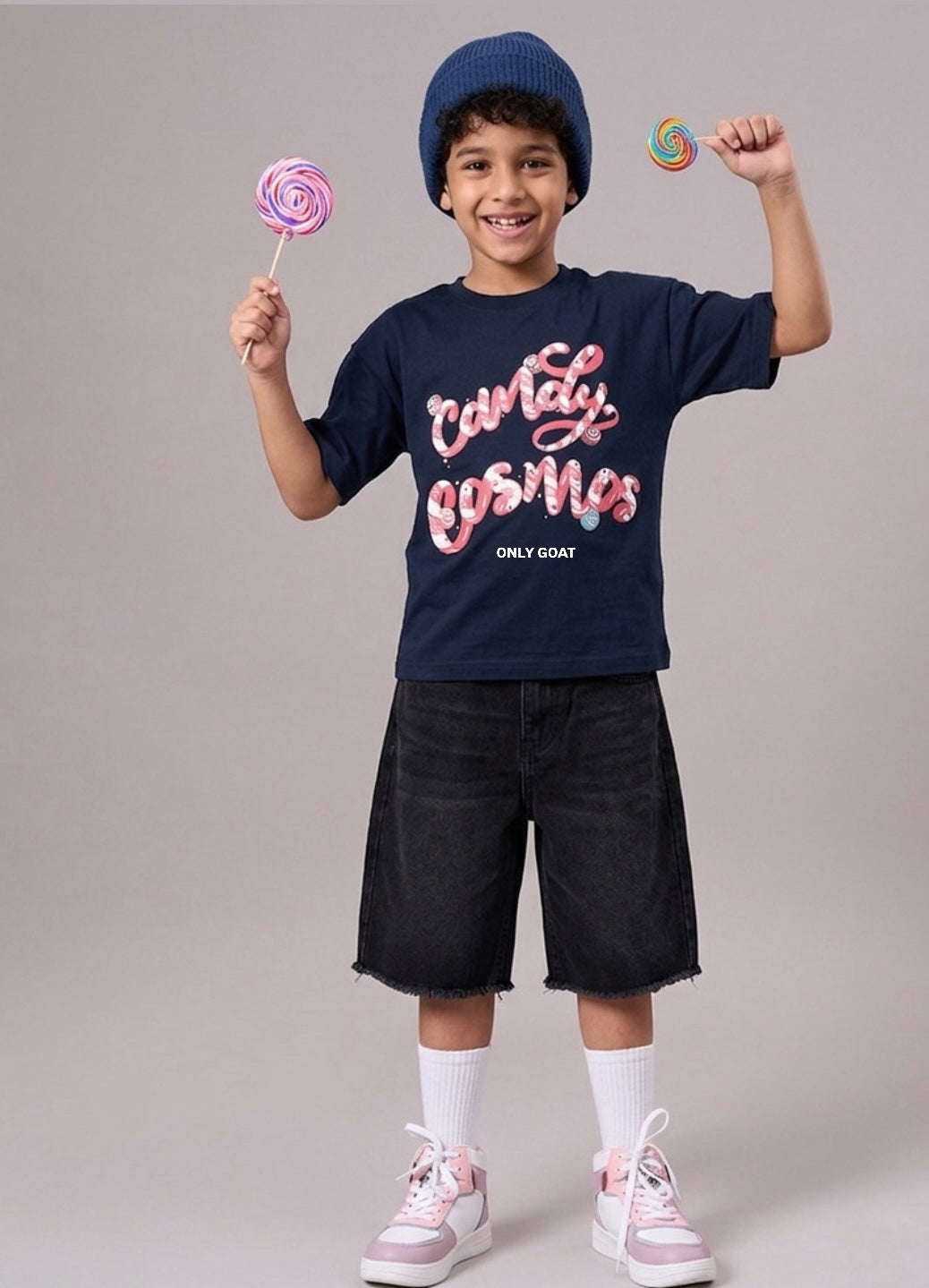 Navy Candy Cosmos Kids’ T-Shirt
