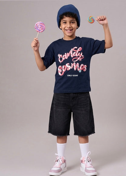 Navy Candy Cosmos Kids’ T-Shirt