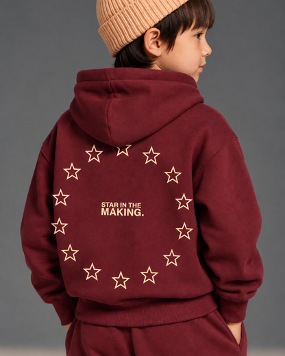 OG Maroon “Born To Shine” Hoodie Co-ord Set