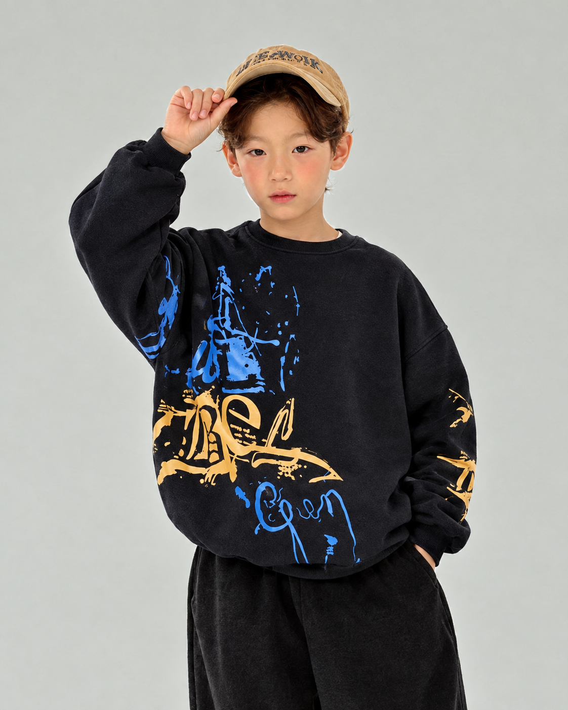 Black Graffiti Kids' Sweatshirt
