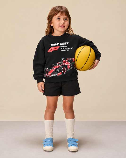 OG black Racing Graphic Sweatshirt