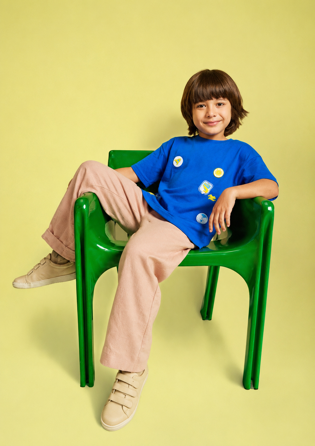 Royal blue Patchwork –Kids’ T-Shirt
