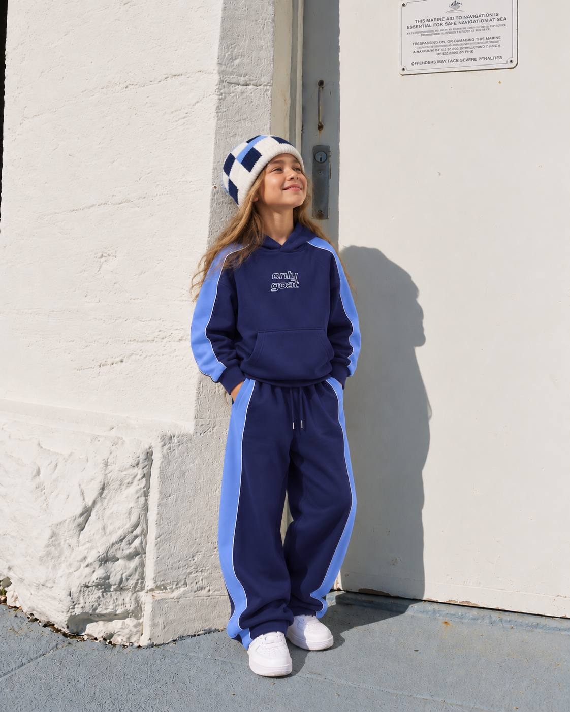 OG Blue Cut & Sew Hoodie Co-ord Set