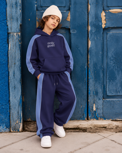 OG Blue Cut & Sew Hoodie Co-ord Set