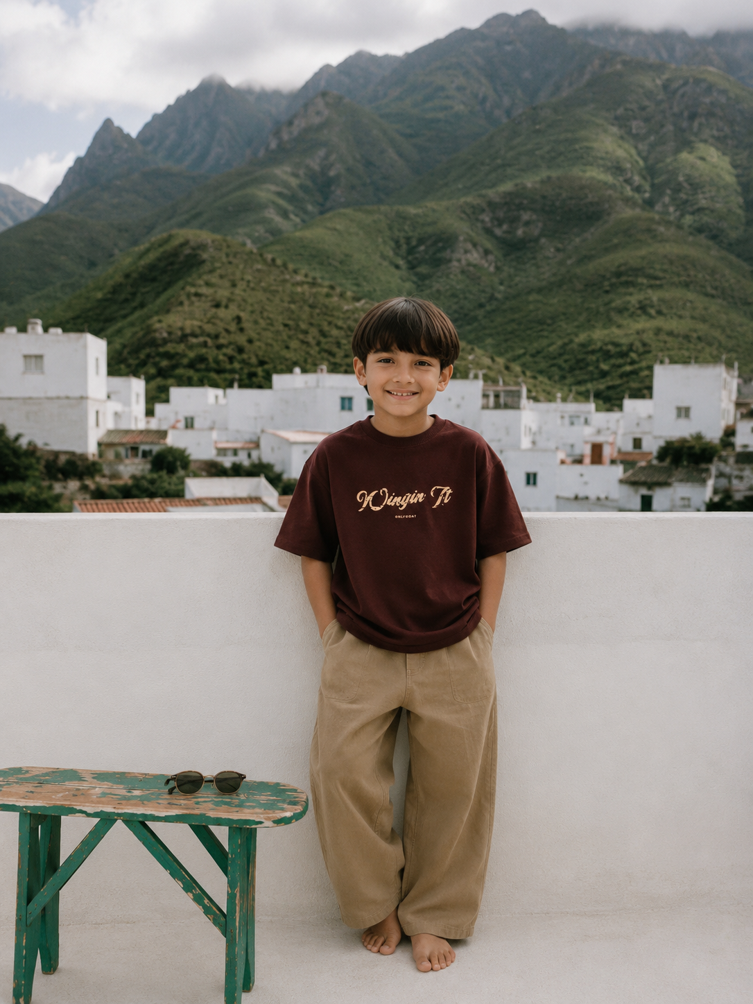 Wingin It – Brown Bird Print Kids’ T-Shirt