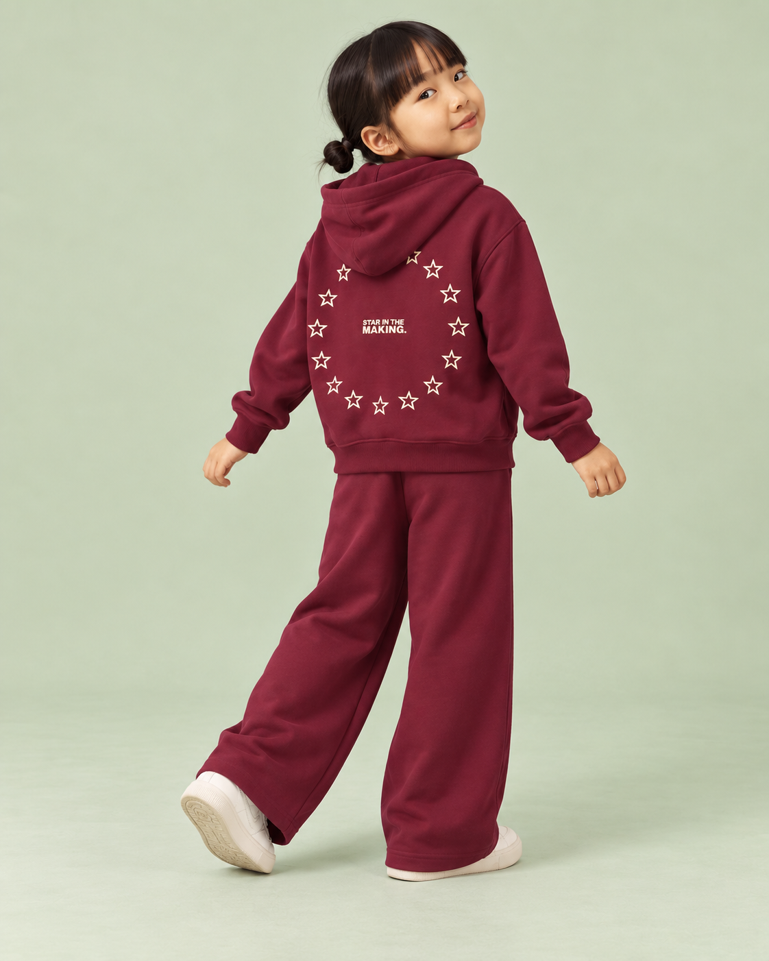 OG Maroon “Born To Shine” Hoodie Co-ord Set