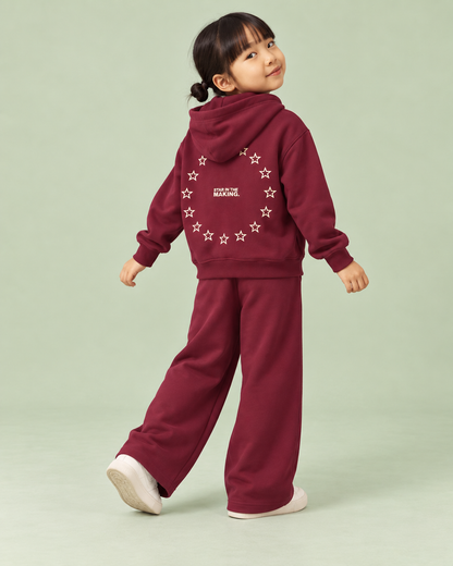 OG Maroon “Born To Shine” Hoodie Co-ord Set