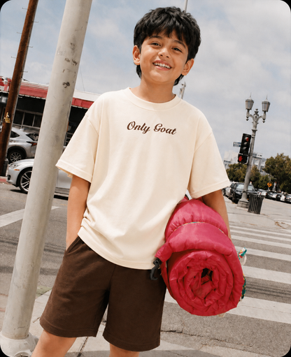 Beige(Cream) Flamingo- Kids' T-shirt