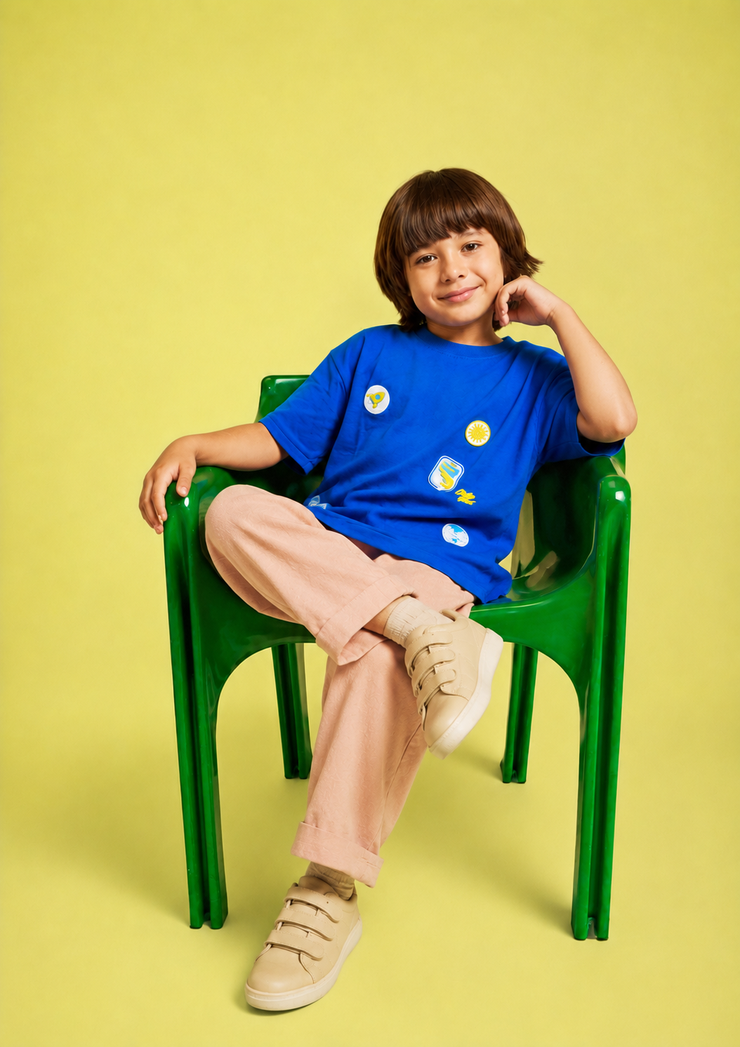 Royal blue Patchwork –Kids’ T-Shirt