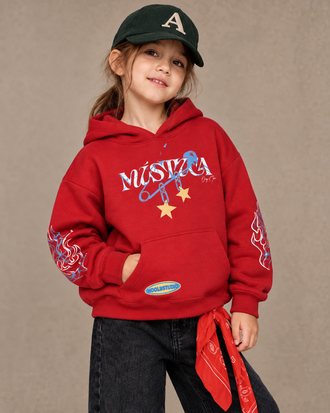 Mistica Red Kids' Hoodie