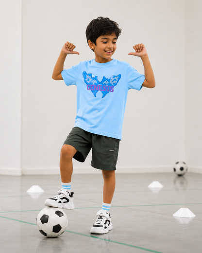 Genesis Butterfly – Sky Blue Kids’ T-Shirt