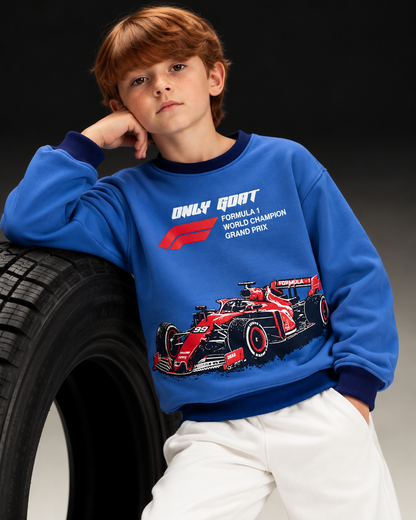 OG blue Racing Graphic Sweatshirt