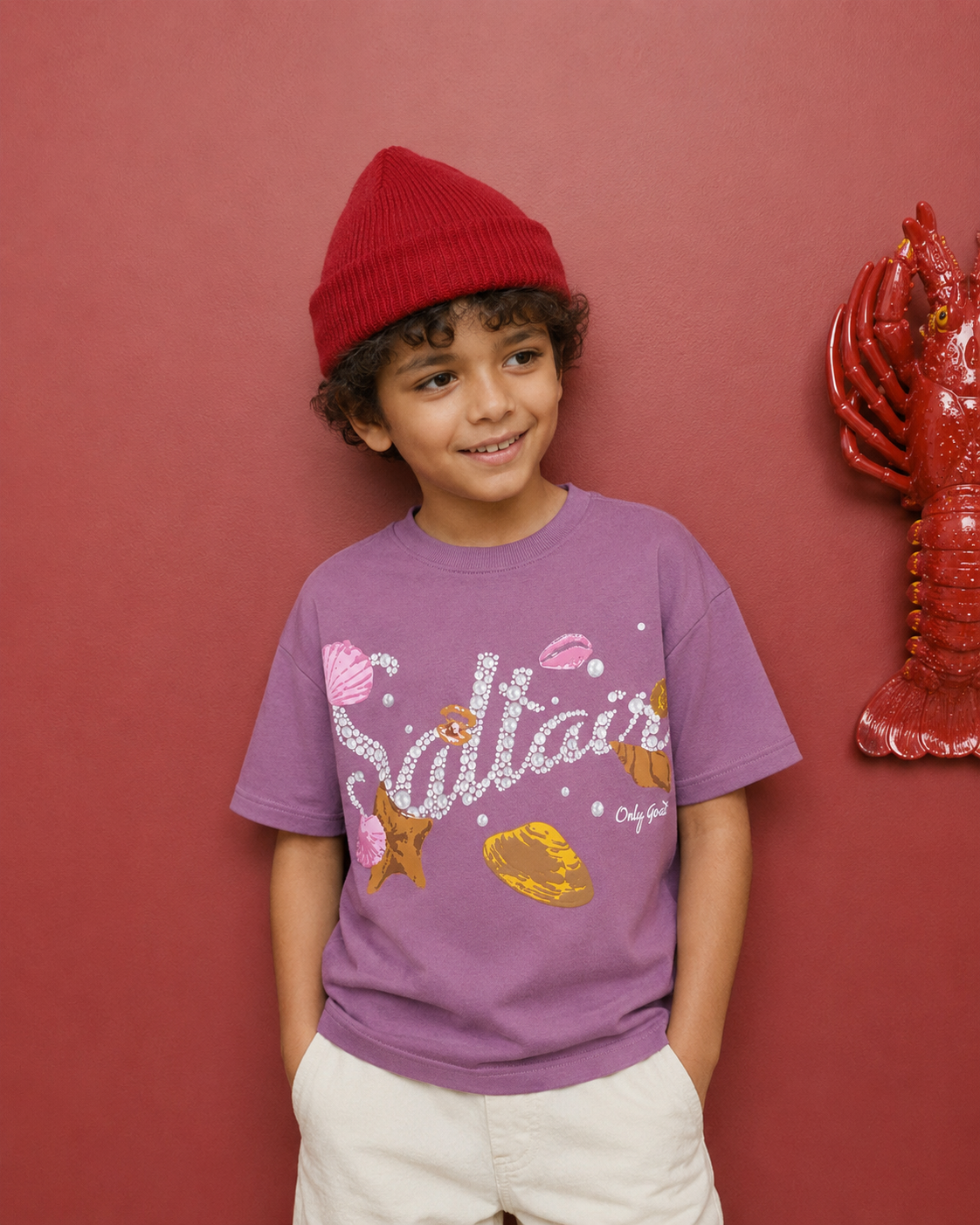 Mauve Saltair Beach Kids’ T-Shirt