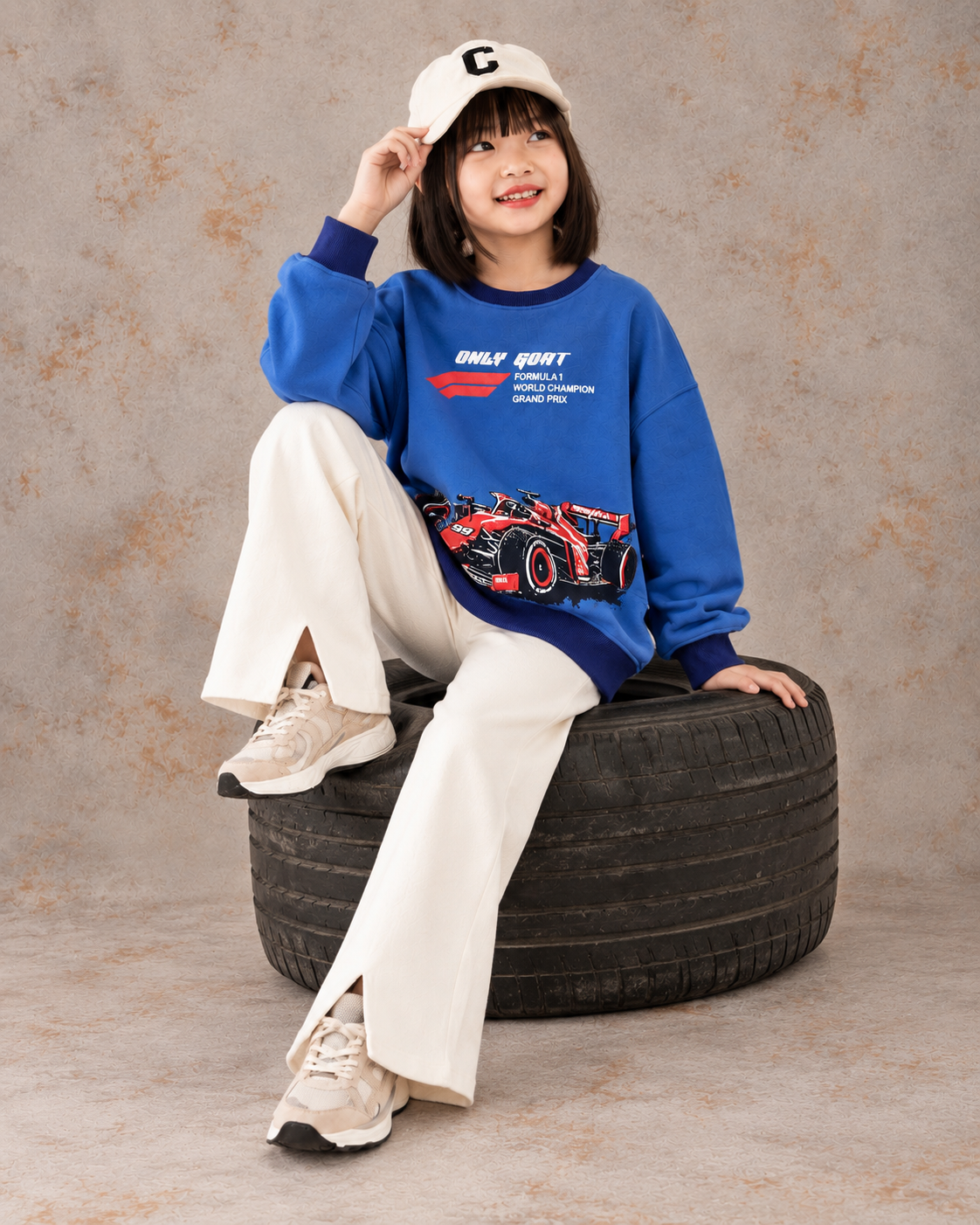 OG blue Racing Graphic Sweatshirt