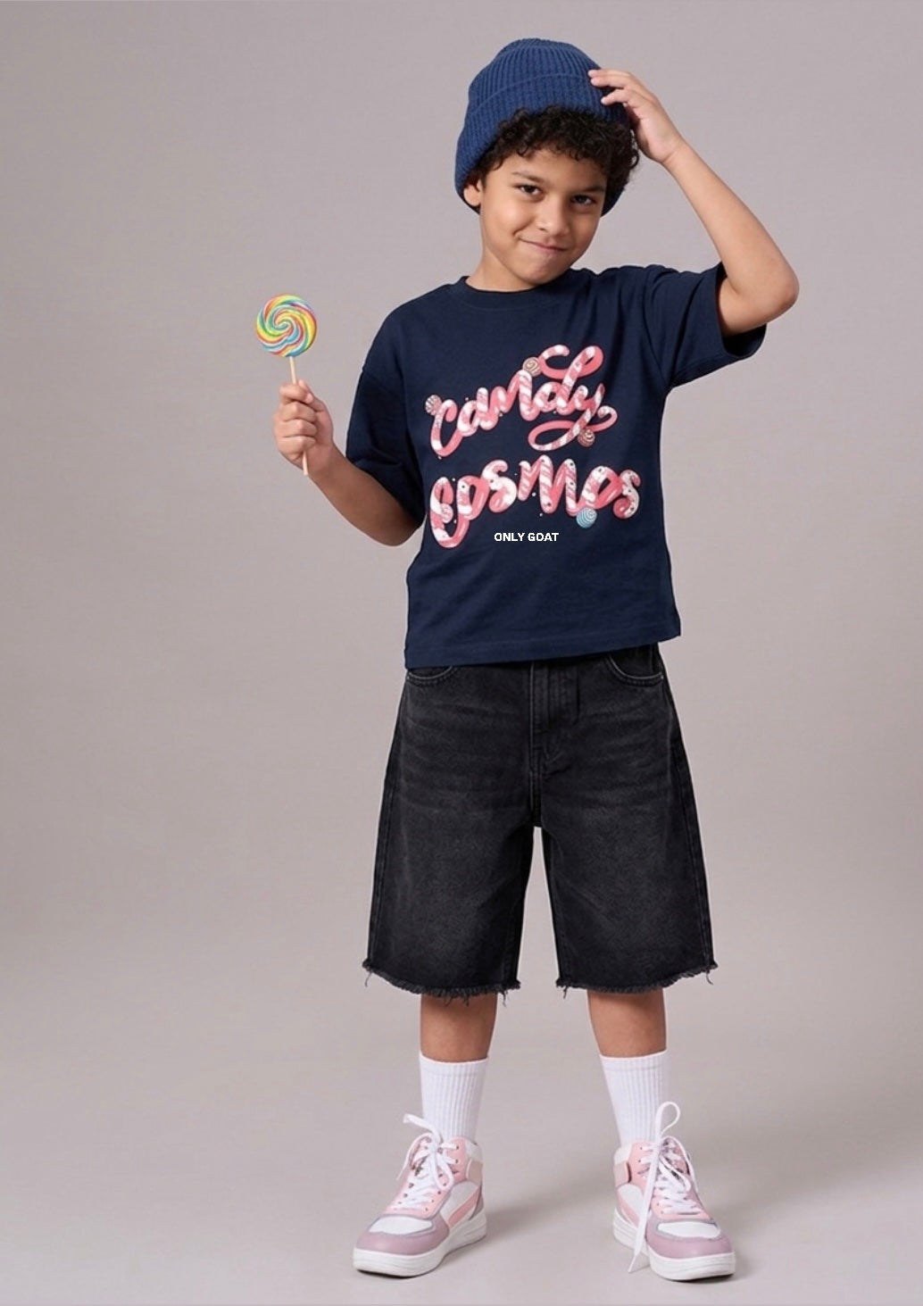 Navy Candy Cosmos Kids’ T-Shirt