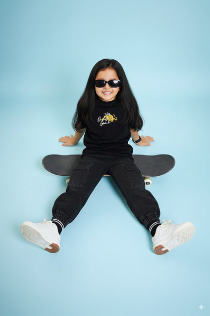 Black Fire Dragon- Kids' T-shirt