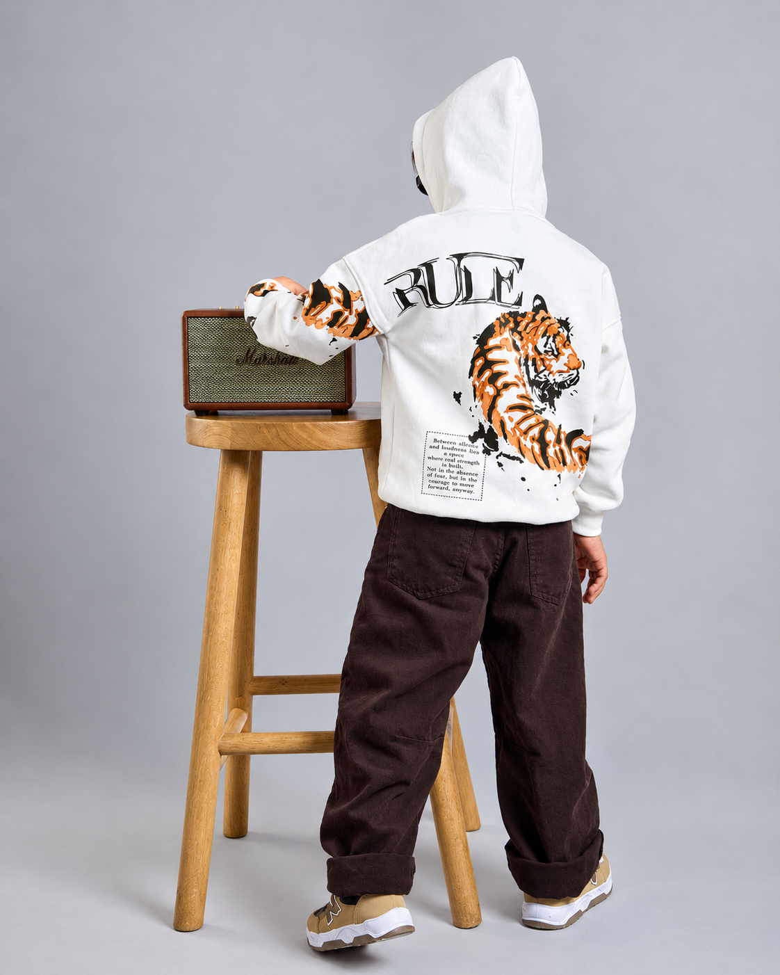 White Tiger Kids' Hoodie