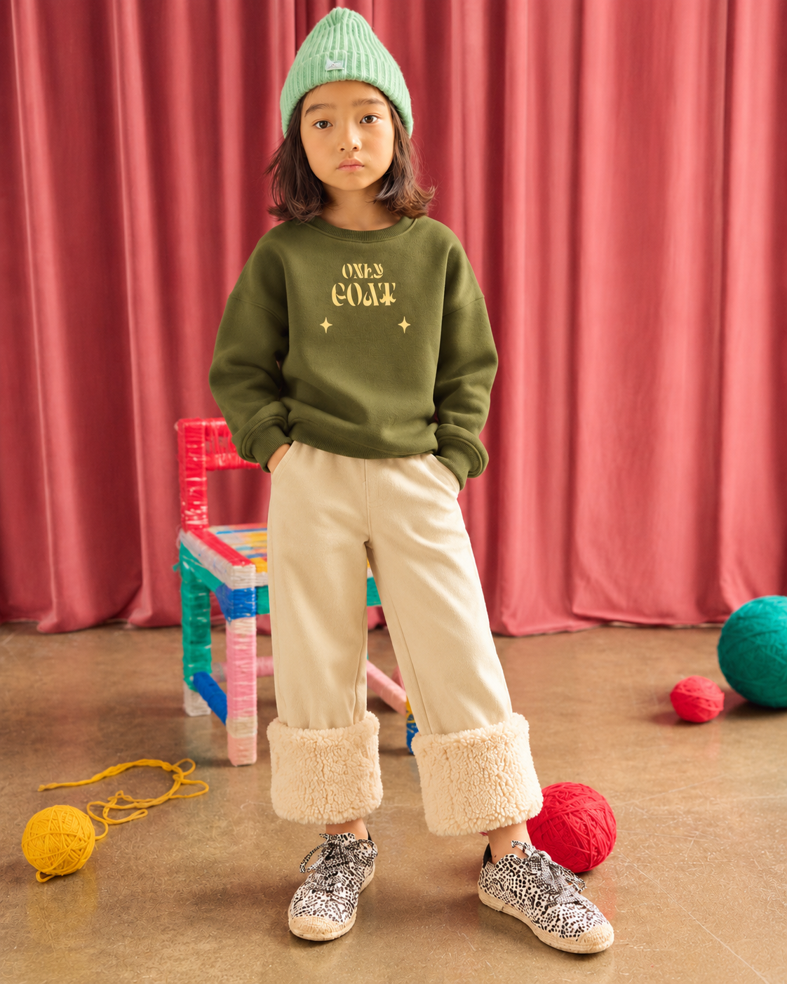 Olive Turtle Kids' Sweatshirt