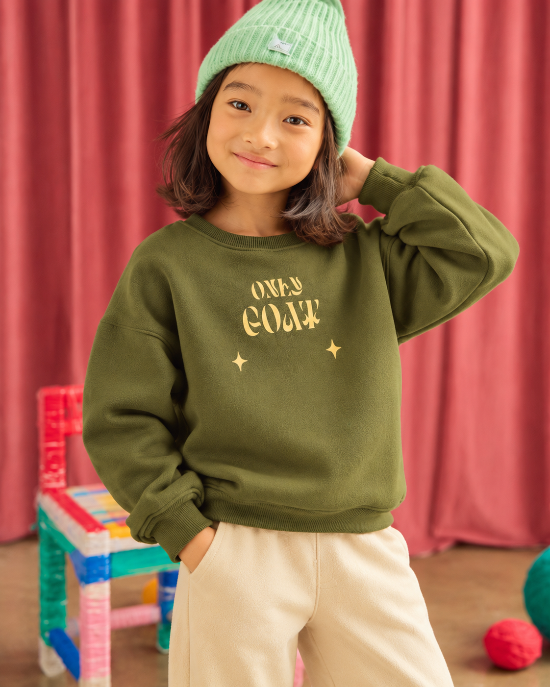 Olive Turtle Kids' Sweatshirt