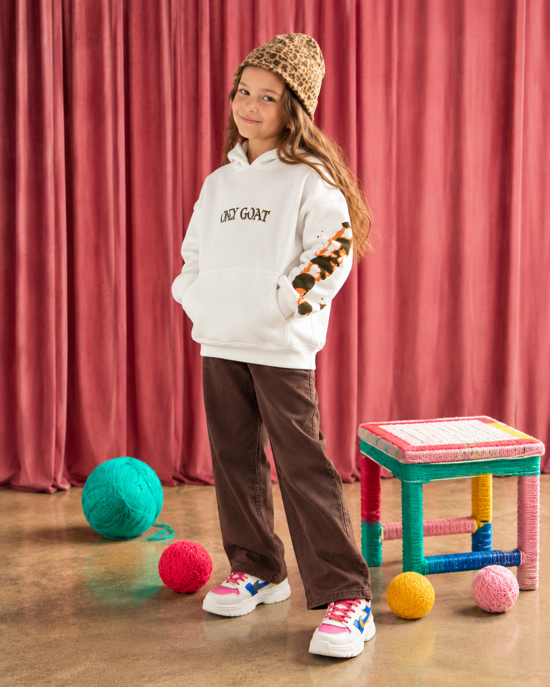 White Tiger Kids' Hoodie