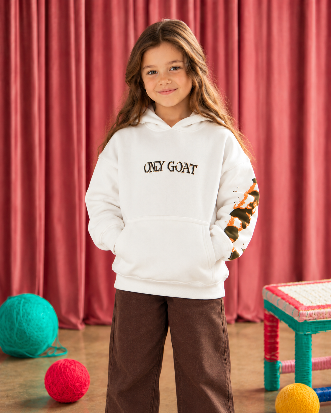 White Tiger Kids' Hoodie