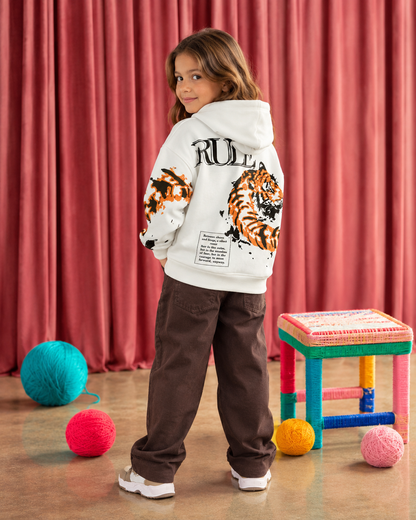 White Tiger Kids' Hoodie