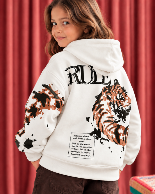 White Tiger Kids' Hoodie