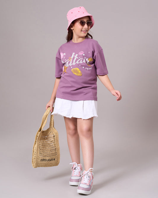 Mauve Saltair Beach Kids’ T-Shirt