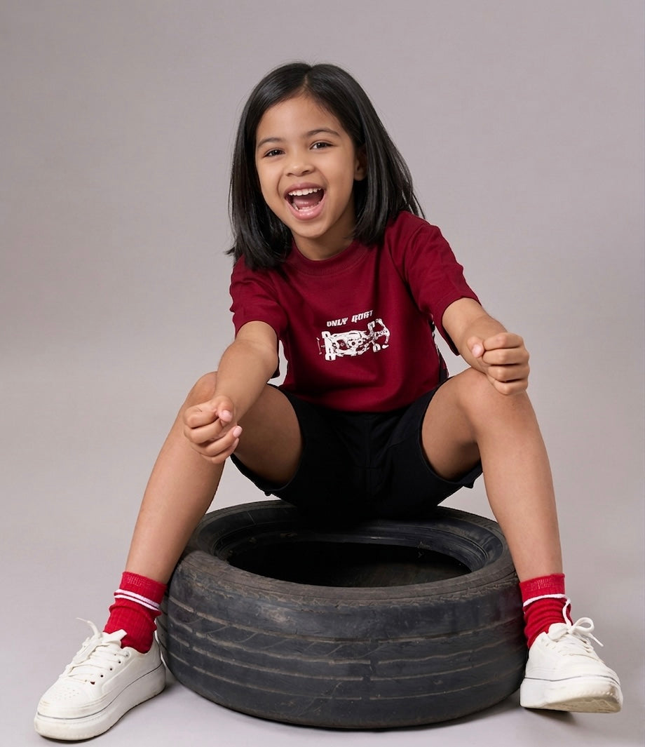 Maroon Car Kids’ T-Shirt
