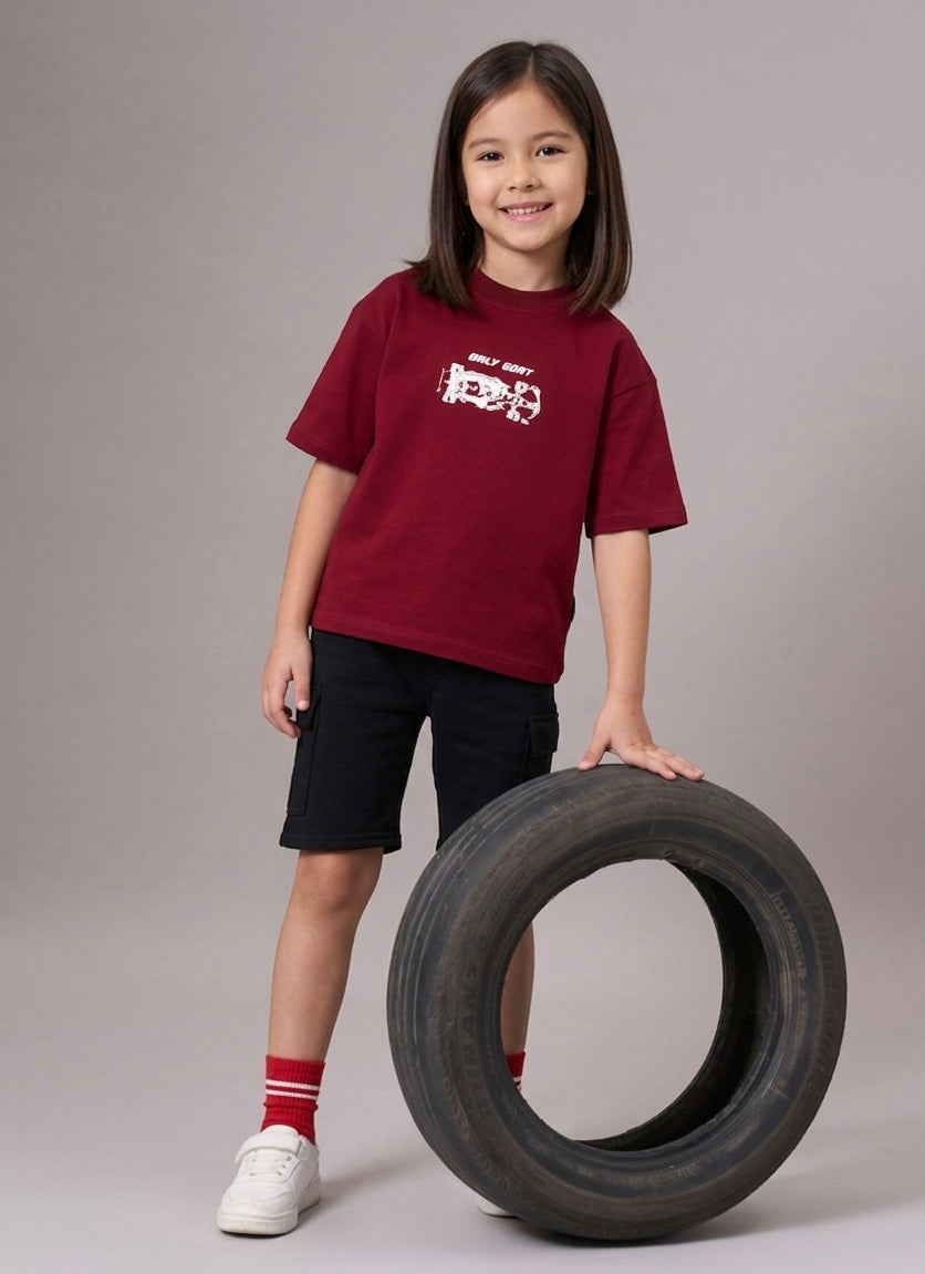 Maroon Car Kids’ T-Shirt