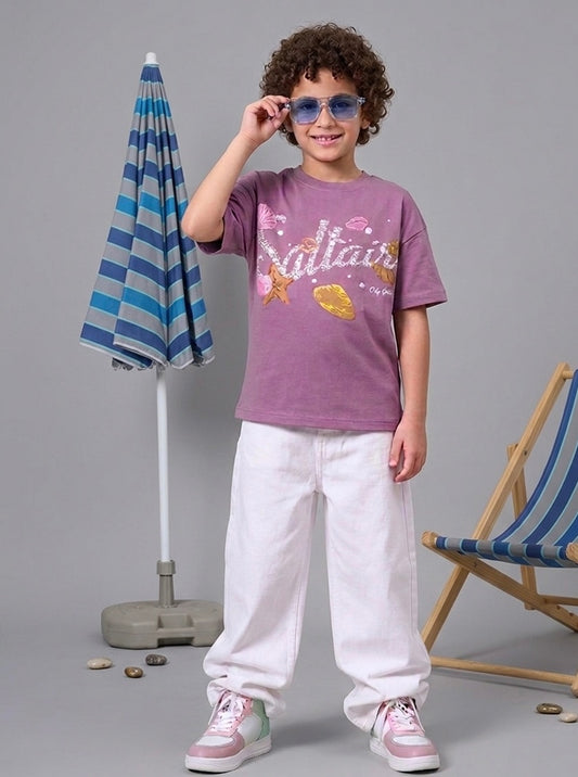 Mauve Saltair Beach Kids’ T-Shirt