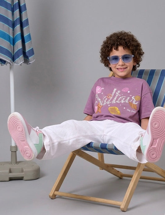 Mauve Saltair Beach Kids’ T-Shirt