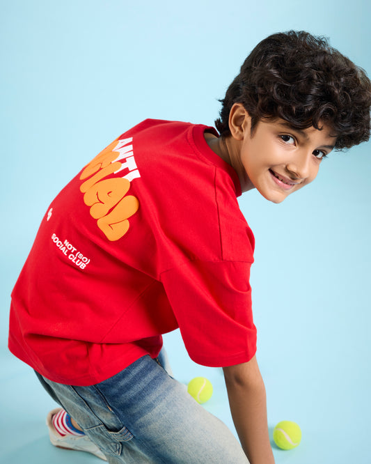 Red Anti social -Kids' T-shirt
