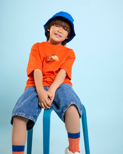 Orange Fire Dragon- Kids' T-shirt