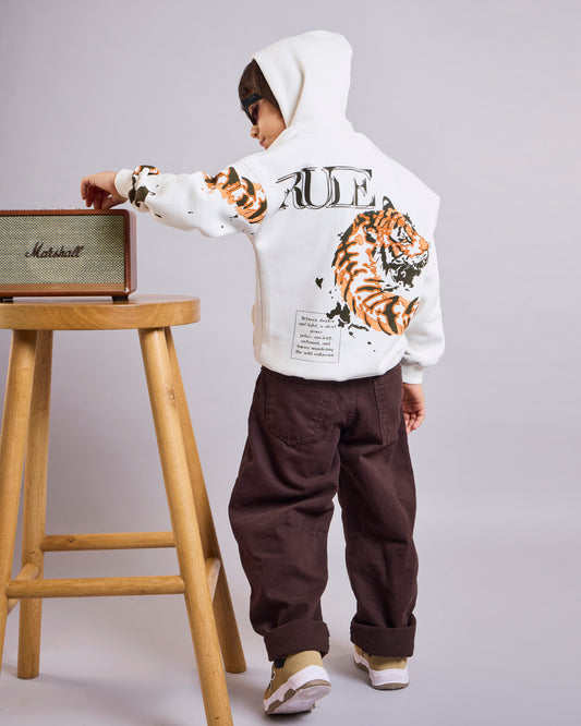 White Tiger Kids' Hoodie