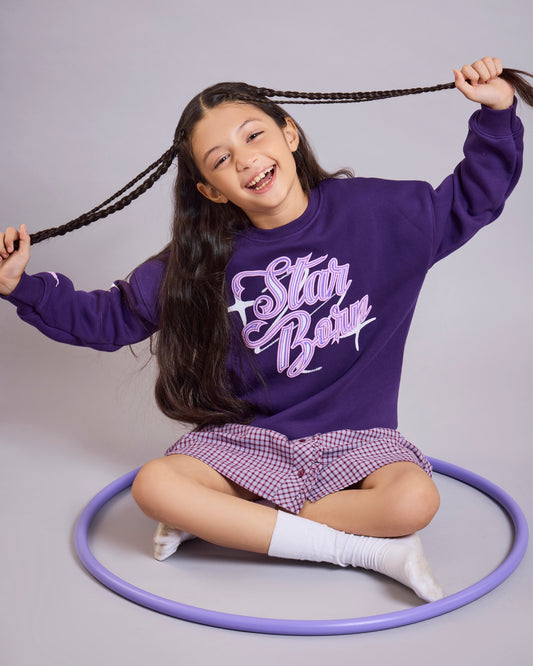 Purple Starborn Kids' Sweatshirt