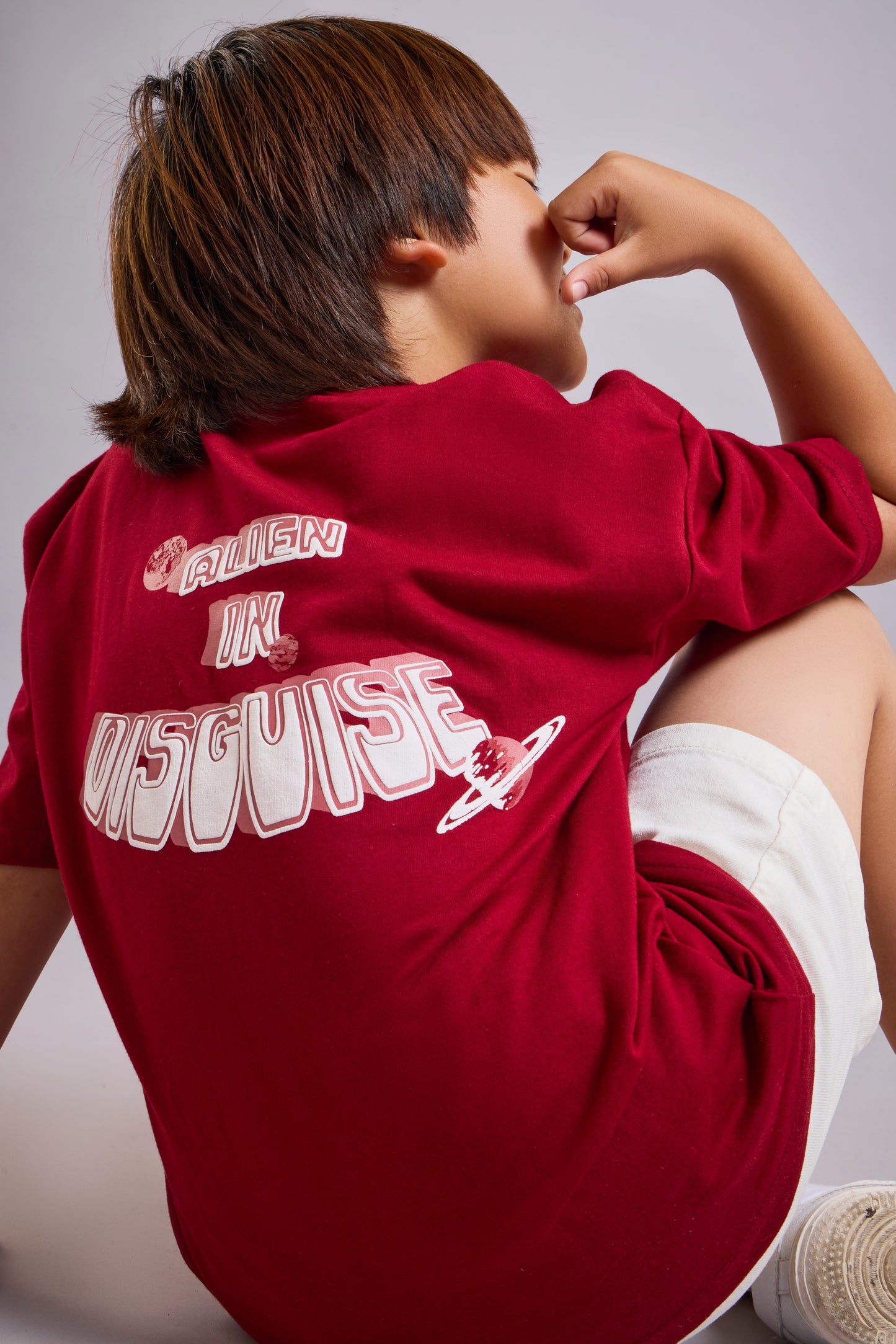 Alien in Disguise – Maroon Kids’ T-Shirt