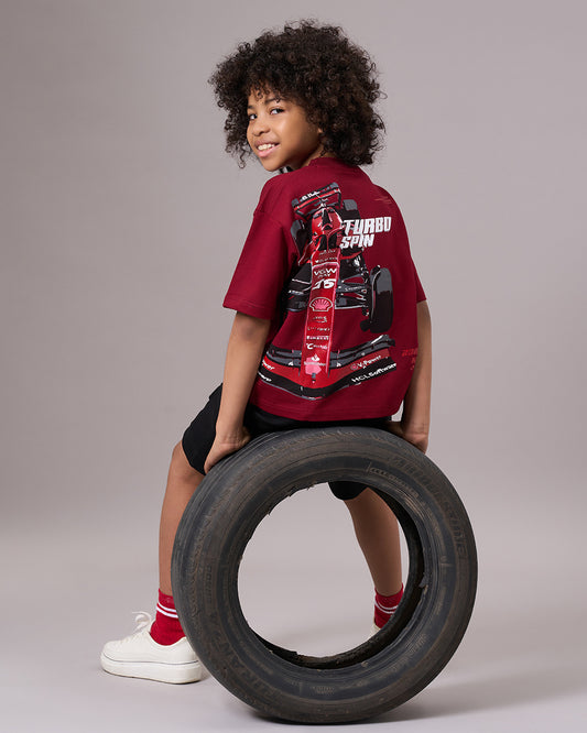 Maroon Car Kids’ T-Shirt