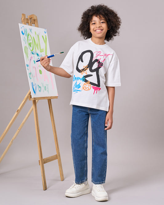 White OG Scribble Kids’ T-Shirt