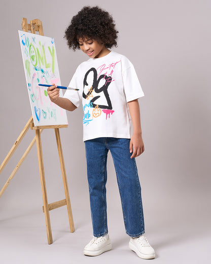 White OG Scribble Kids’ T-Shirt