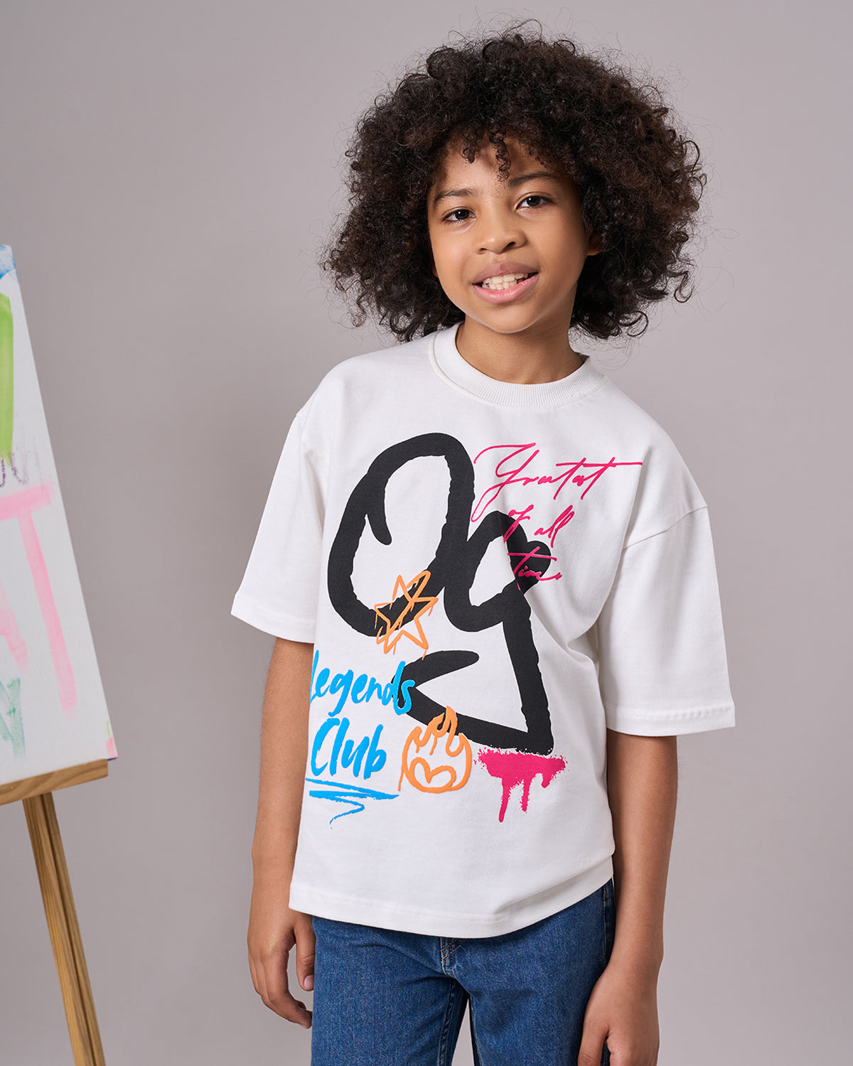 White OG Scribble Kids’ T-Shirt