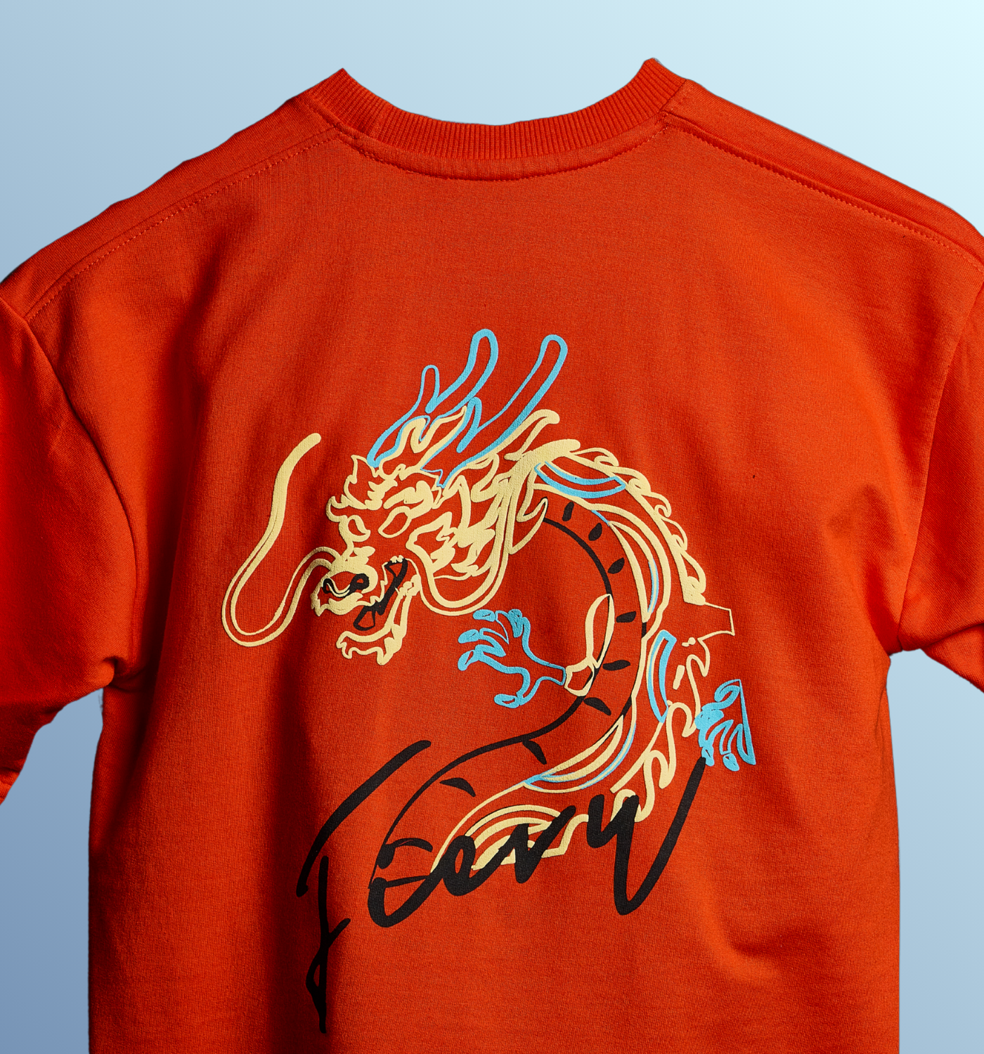 Orange Fire Dragon- Kids' T-shirt
